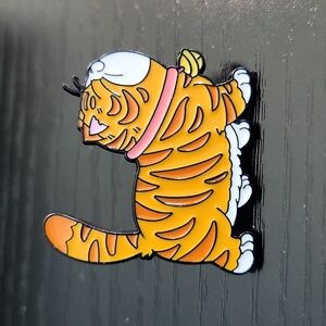 Tabby Fat Cat Enamel Pin